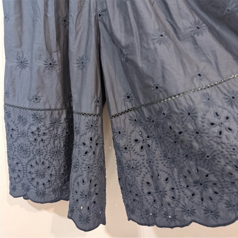 NWT Anthropologie Maeve embroidered skirty Wide-Leg Eyelet Culottes 🧳 - Picture 12 of 13